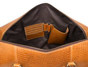 Full Grain Leather Weekender Bag – Sulfur Tan