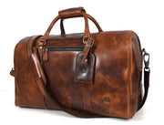 Full Grain Leather Weekender Bag – NY Brown