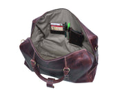 Full Grain Leather Weekender Bag – Hickory Brown