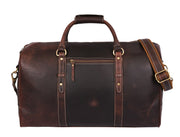 Full Grain Leather Weekender Combo – Walnut Brown