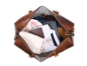 Full Grain Leather Weekender Bag – Penny Brown