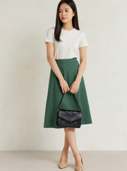 Luxe Noir Quilted Leather Shoulder Clutch