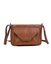 Chic Brown Leather Crossbody – Minimal & Versatile