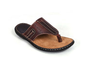 Cabrini Brown Leather Slippers for Men – Handcrafted Comfort