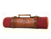 Marchena Canvas Knife Roll – Raspberry | Bold 8-Slot Wrap