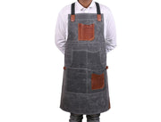 Turin Waxed Canvas Apron – Porpoise Grey