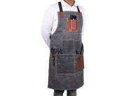 Turin Waxed Canvas Apron – Porpoise Grey