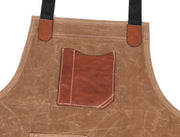Turin Waxed Canvas Apron – Tawny Brown