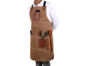 Turin Waxed Canvas Apron – Tawny Brown