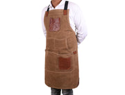 Turin Waxed Canvas Apron – Tawny Brown