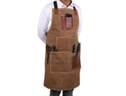 Turin Waxed Canvas Apron – Tawny Brown