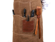 Turin Waxed Canvas Apron – Tawny Brown
