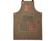 Turin Waxed Canvas Apron – Pickle Green