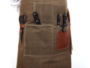 Turin Waxed Canvas Apron – Pickle Green