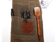 Turin Waxed Canvas Apron – Pickle Green