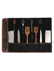 Arctic Blade Quilted Leather Knife Roll - Sienna - Cabrini - Elegance Perfected