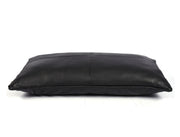 Arizona Leather Pillow Cover - Raven Black - Cabrini - Elegance Perfected