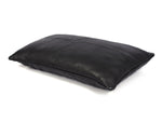 Arizona Leather Pillow Cover - Raven Black - Cabrini - Elegance Perfected
