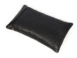 Arizona Leather Pillow Cover - Raven Black - Cabrini - Elegance Perfected
