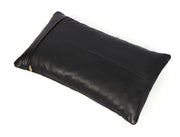 Arizona Leather Pillow Cover - Raven Black - Cabrini - Elegance Perfected