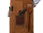 Arucas Suede Apron - Caramel Brown - Cabrini - Elegance Perfected