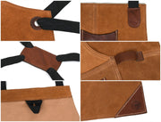 Arucas Suede Apron - Caramel Brown - Cabrini - Elegance Perfected