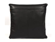 Baltimore Leather Pillow Cover Raven Black - Cabrini - Elegance Perfected