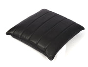 Baltimore Leather Pillow Cover Raven Black- Cabrini - Elegance Perfected