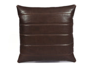 Baltimore Leather Pillow Cover - Walnut Brown - Cabrini - Elegance Perfected