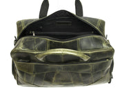 Brooks Upcycled Leather Duffle Bag – Seaweed - Cabrini - Elegance Perfected