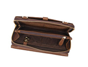 Brown Chic Leather Crossbody Bag - Cabrini - Elegance Perfected