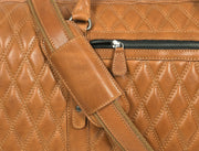 Cabrini 20 - Inch Quilted Leather Duffle Bag – Luxury Weekender & Travel Bag for Men and Women ✨ Storytelling Product Description - Cabrini - Elegance Perfected