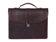 Cabrini Ember Leather Briefcase – Lockable & Padded for Laptops - Cabrini - Elegance Perfected