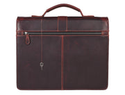 Cabrini Ember Leather Briefcase – Lockable & Padded for Laptops - Cabrini - Elegance Perfected