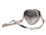 Cabrini Heart - Shaped Leather Crossbody Bag – Brown with Floral Lining - Cabrini - Elegance Perfected