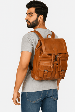 Cabrini Heritage Leather Backpack – Vintage Tan - Cabrini - Elegance Perfected