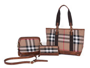 CABRINI Luxe Handbag Combo – Black & Beige - Cabrini - Elegance Perfected