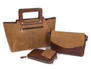 CABRINI Luxe Leather Trio – Brown - Cabrini - Elegance Perfected