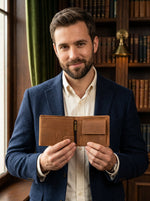 Cabrini Men's Classic Trifold Wallet – Brown - Cabrini - Elegance Perfected