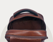Cabrini Morano – Premium Full - Grain Brown Leather Laptop Backpack - Cabrini - Elegance Perfected