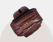 Cabrini Morano – Premium Full - Grain Brown Leather Laptop Backpack - Cabrini - Elegance Perfected