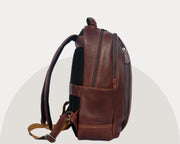 Cabrini Morano – Premium Full - Grain Brown Leather Laptop Backpack - Cabrini - Elegance Perfected
