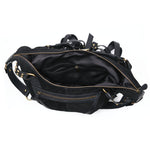 Cabrini Rebel Harness Tote – Black Suede & Full Grain Leather - Cabrini - Elegance Perfected