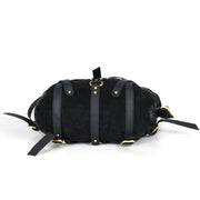 Cabrini Rebel Harness Tote – Black Suede & Full Grain Leather - Cabrini - Elegance Perfected