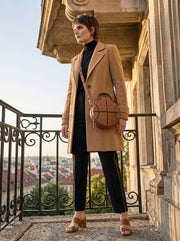 Cabrini Round Luxe Crossbody – Sculpted in Top Grain Leather - Cabrini - Elegance Perfected