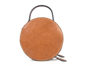 Cabrini Round Luxe Crossbody – Sculpted in Top Grain Leather - Cabrini - Elegance Perfected