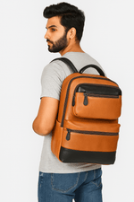 Cabrini Urban Explorer Leather Backpack – Brown Black - Cabrini - Elegance Perfected