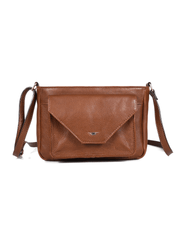 Chic Brown Leather Crossbody – Minimal & Versatile - Cabrini - Elegance Perfected