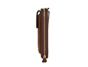 Classic Brown Leather Clutch Bag - Cabrini - Elegance Perfected