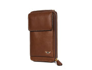 Classic Brown Leather Clutch Bag - Cabrini - Elegance Perfected